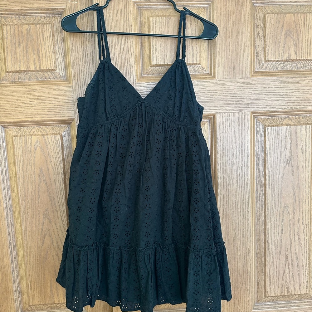 Wild Fable Black Eyelet Mini Dress